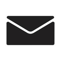icoon mail, bericht, postvak IN envelop vlak stijl icoon geïsoleerd Aan wit achtergrond vector