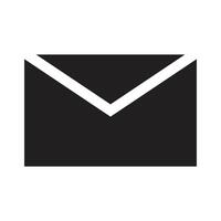 icoon mail, bericht, postvak IN envelop vlak stijl icoon geïsoleerd Aan wit achtergrond vector