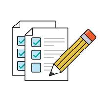 checklist met potlood icoon ontwerp vector illustratie