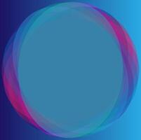 abstract ronde vorm kader Aan blauw helling achtergrond vector