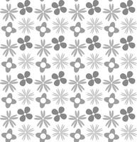 bloemen abstract monochroom patroon in grijs kleur Aan wit achtergrond vector