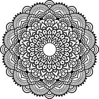 zwart en wit bloemen vector mandala ontwerp