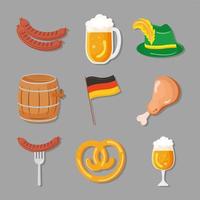 viering oktoberfest pictogrammen vector