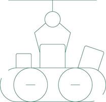 transportband robot creatief icoon ontwerp vector