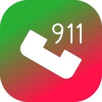 telefoontje 911 creatief icoon ontwerp vector