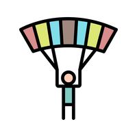 Parachutist pictogram vectorillustratie vector