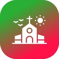 kerk creatief icoon ontwerp vector