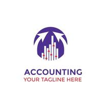 groei en succes logo ontwerp voor accounting en investering bedrijven vector
