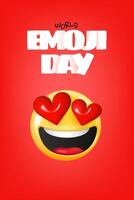 wereld emoji dag concept. gelukkig emoji dag vector illustratie. 17 van juli