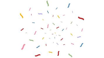 explosie confetti kleurrijk geïsoleerd voor vakantie partij, evenement, groet kaart, verjaardag en verjaardag vector