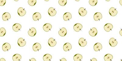 appels plak naadloos patroon. minimalistische mooi vector fruit illustratie. zomer helder biologisch natuur veganistisch voedsel geschikt voor behang, textiel