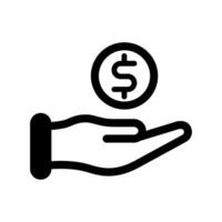 hand- en contant geld ontwerp icoon vector