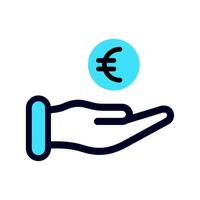 hand- en contant geld ontwerp icoon vector