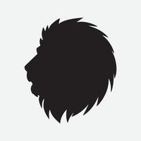 boos brullen leeuw hoofd zwart en wit vector logo ontwerp, illustratie, silhouet