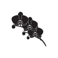 orchidee vector kunst silhouet illustratie