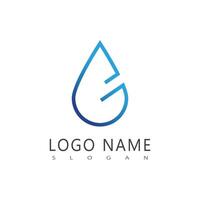 water laten vallen illustratie logo vector ontwerp