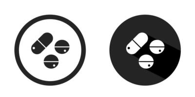 medicijn, pil logo's. capsule, drug icoon vector ontwerp zwart kleur. voorraad vector.