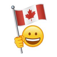 emoji met Canada vlag groot grootte van geel emoji glimlach vector