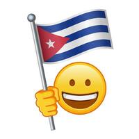 emoji met Kroatië vlag groot grootte van geel emoji glimlach vector