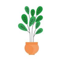 pot met kamerplant icoon vector