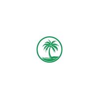 ai gegenereerd palm boom hipster wijnoogst logo vector icoon illustratie