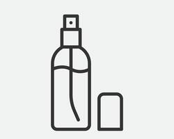 fles verstuiven icoon voor cosmetica, lichaam en huid zorg, parfums geïsoleerd Aan wit achtergrond. vector illustratie of logo.