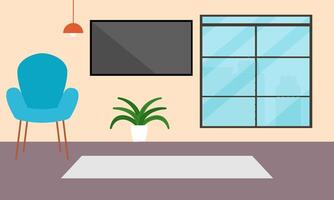 silhouet van TV kamer illustratie vector