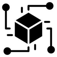 blockchain glyph-pictogram vector