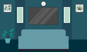 silhouet van TV kamer illustratie vector