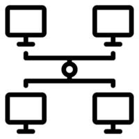 computer netwerken lijn icoon vector