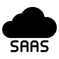 saas glyph icoon vector