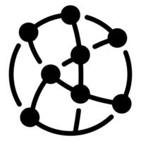 glyph-pictogram wereldwijd netwerk vector