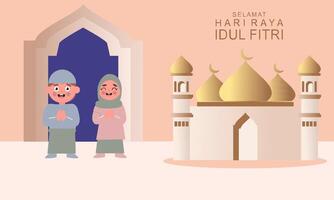 gelukkige eid mubarak vectorillustratie vector