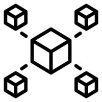 blockchain lijn icoon vector