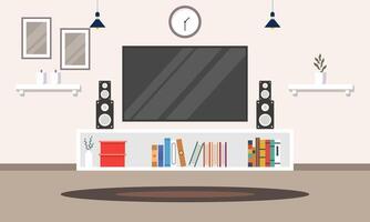 silhouet van TV kamer illustratie vector