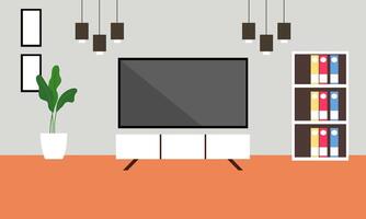 silhouet van TV kamer illustratie vector