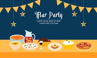 iftar partij viering concept folder vector