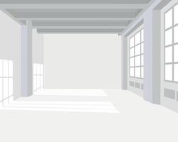 wit leeg kamer. Scandinavisch interieur ontwerp vector. wit muur vector