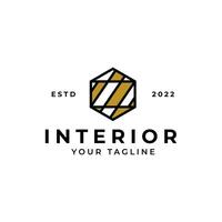 premie interieur meubilair logo ontwerp vector