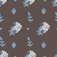 blauw en beige naadloos patroon vector