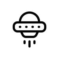 ufo icoon in modieus schets stijl geïsoleerd Aan wit achtergrond. ufo silhouet symbool voor uw website ontwerp, logo, app, ui. vector illustratie, eps10.