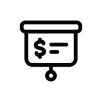 financieel presentatie icoon in modieus schets stijl geïsoleerd Aan wit achtergrond. financieel presentatie silhouet symbool voor uw website ontwerp, logo, app, ui. vector illustratie, eps10.