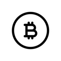 bitcoin icoon in modieus schets stijl geïsoleerd Aan wit achtergrond. bitcoin silhouet symbool voor uw website ontwerp, logo, app, ui. vector illustratie, eps10.