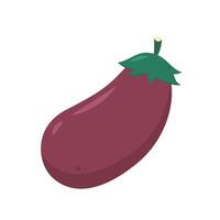 aubergine Aan wit achtergrond. gesneden aubergine. aubergine vector. vector