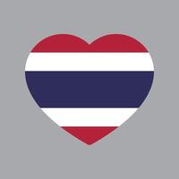 rood, wit en blauw gekleurde hart pictogrammen, net zo de kleuren van Thailand vlag. vlak vector illustratie.