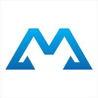 brief m alfabet iconisch simbol vector logo.