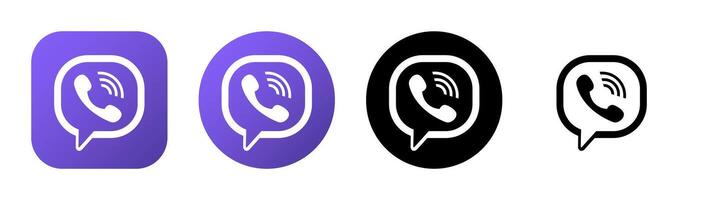 viber logo, icoon. boodschapper vector