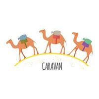 kameel caravan icoon clip art avatar logotype geïsoleerd vector illustratie