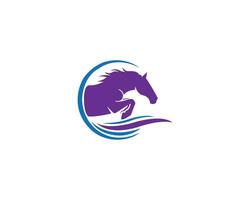 rennen paard logo ontwerp concept vector sjabloon.