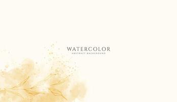 abstract horizontaal waterverf achtergrond. neutrale licht bruin geel gekleurde leeg ruimte achtergrond illustratie vector